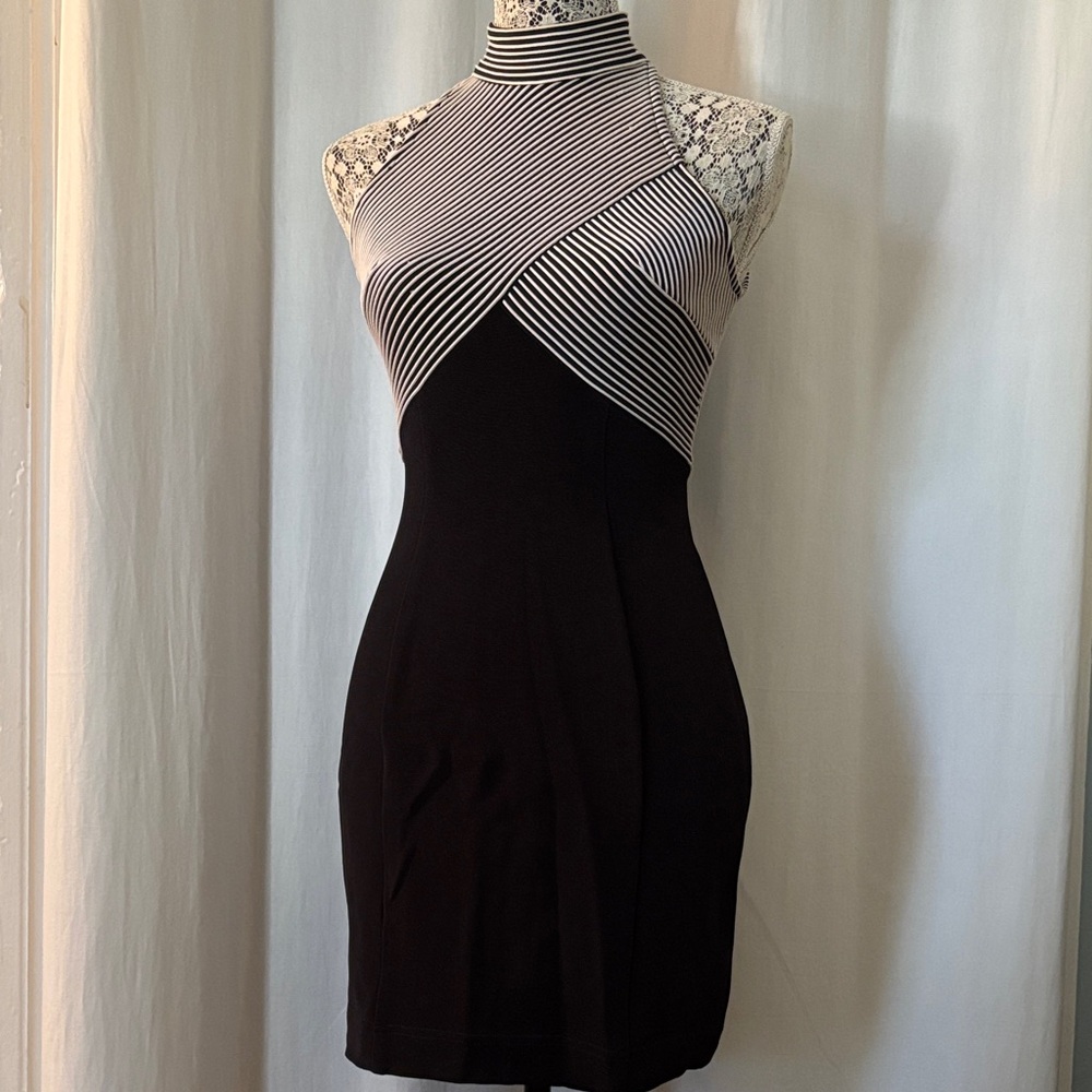 Vintage Tadashi high neck bodycon dress